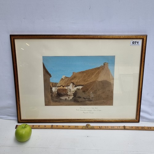 74 - A good sized original watercolour and gouache painting by Henri Louis Scott (1846-1884) showing a Fr... 