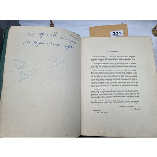 331 - 'History Of the Royal Irish Rifles' by Lieut-Colonel George Brenton Laurie, published 1914.