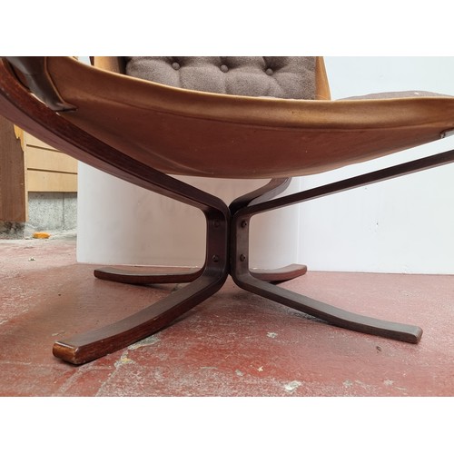 281 - Super designer Suspension  Falcon chair by Sigurd Resell. One on the four legs has been repaired but... 