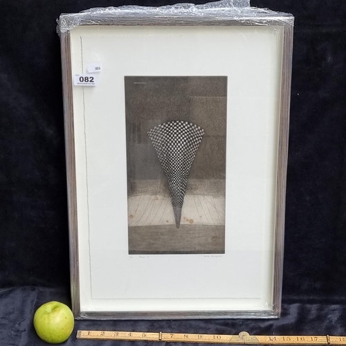 82 - Good sized limited edition intaglio etching, entitled 'Tower V', hand signed bottom right by the art... 