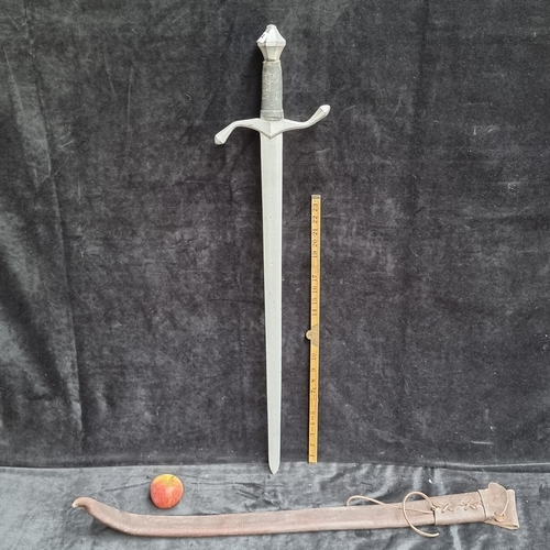 114 - Direct from the set of the AMC TV show VIKINGS Large battle sword. The sword has a steel leather wra... 