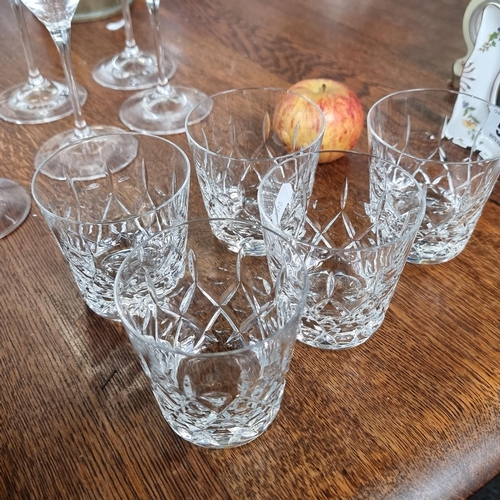 571 - A Set of 5 Royal Doulton Crystal Glasses.