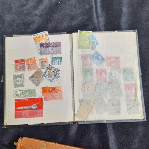 345 - 4 stamp albums, 2 big and two small, Full of stamps.