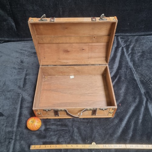 166 - A Vintage Wooden  Storage Chest with leather straps.