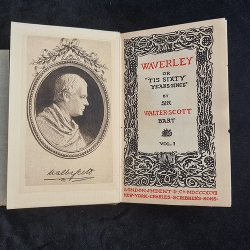 101 - An complete antique set of 30 volumes of the Waverley Novels by Sir Walter Scott. Temple edition set... 