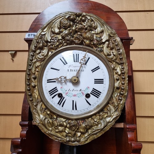 79 - Star Lot : A stunning, huge 19th century  French 2 weight clock by A. Bertucat  