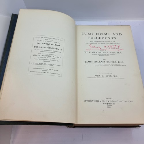 447 - Irish forms and Precedents, large book Dated 1910. 