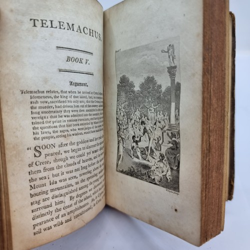 443 - Two Full neat size Volumes, The Adventures of Telemachus, The son of Ulysses Published 1800, With le... 