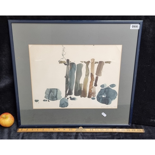 66 - Good sized original abstract watercolour, signed bottom right by artist, K. Gohery,1986.