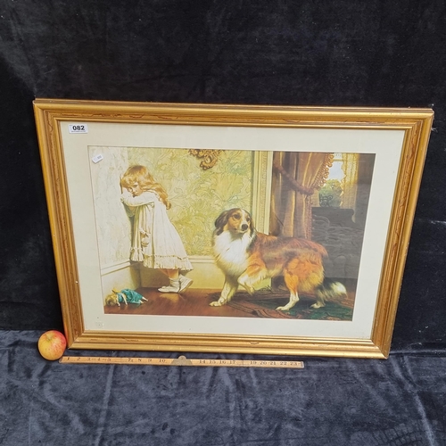 82 - Large framed print of a painting by Charles Burton Barber, entitled 