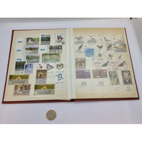 33 - A fully furnished stamp album, consisting of eight double sided pages of numerous European and Asian... 