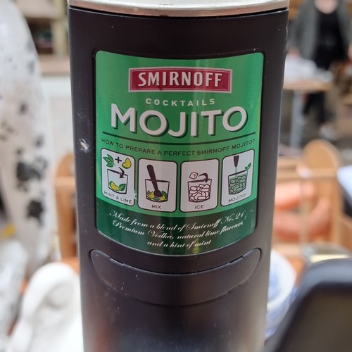 357 - A Smirnoff Vodka Mohito Large light up tap with a vice grip style attachment for mounting.