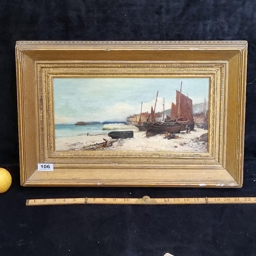 106 - Good size original oil on board signed bottom right R Malcolm Lloyd (1859-1907), dated 1877. Artist ... 