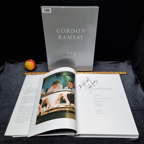 122 - Signed copy of Gordon Ramsey: three star chef with photography by Quinton Bacon, published by Quadri... 