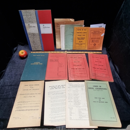 125 - Mixed ephemera of Irish travel interest including 'Regulation for train signalling on double and sin... 