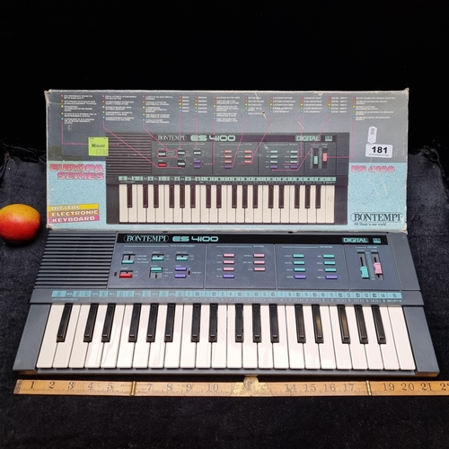 181 - A vintage Bontempi ES 4100 Europa Series Digital Electronic Keyboard. In great condition and in orig... 