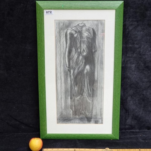 72 - Good sized original graphite study of a classical statue, signed bottom right, KRH 2003