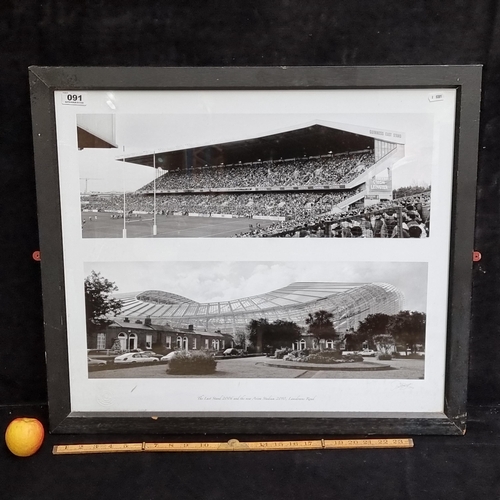 91 - Large limited edition photographic print showing  the last stand 2006 of Landsdown Road and the new ... 