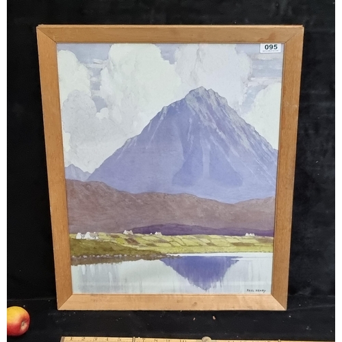 95 - Large framed print of Paul Henry painting.