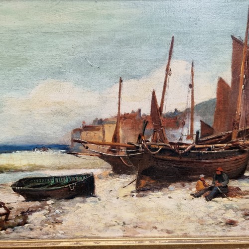 106 - Good size original oil on board signed bottom right R Malcolm Lloyd (1859-1907), dated 1877. Artist ... 