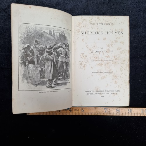 156 - An antique copy of 'The Adventures of Sherlock Holmes' by A. Conan Doyle, published in 1895.