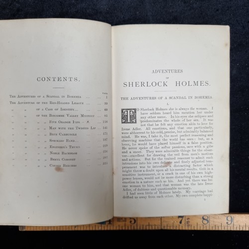 156 - An antique copy of 'The Adventures of Sherlock Holmes' by A. Conan Doyle, published in 1895.