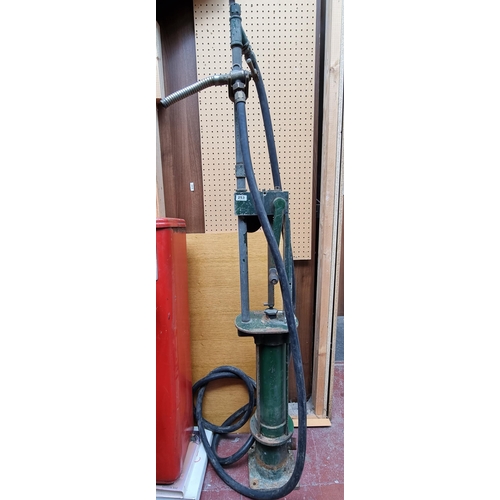 253 - Star Lot : A Fabulous Vintage EB standing pillar petrol pump. Model 1G-CC  Great looking piece.