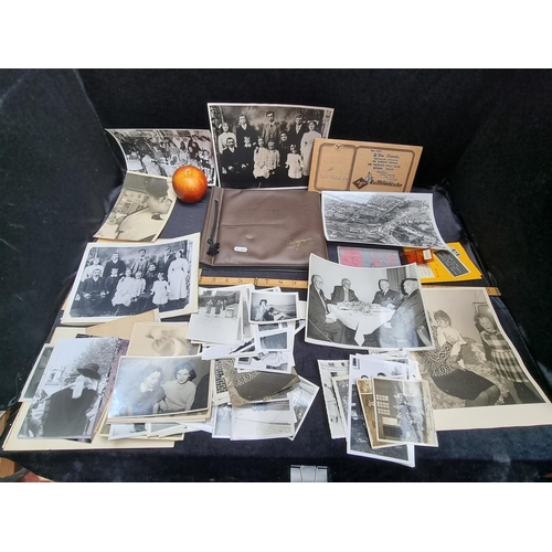 297 - Box filled with Irish black and white photographs Some great vintage images.