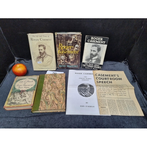 747 - Five books and one booklet on Roger Casement, including 'The Truth About the Forged Diaries', 'Life ... 