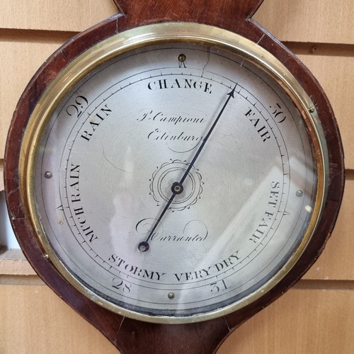 77 - Star Lot : Victorian Barometer, by P. Campioni, Edinburgh. Lovely Antique banjo style barometer with... 