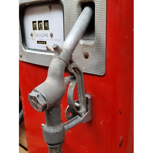 252 - Star Lot : A Vintage Red Gilbarco Petrol Pump. Model AE256-A2. Serial AC 12749. With an EBW 402 Gas ... 