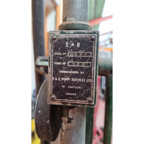 253 - Star Lot : A Fabulous Vintage EB standing pillar petrol pump. Model 1G-CC  Great looking piece.