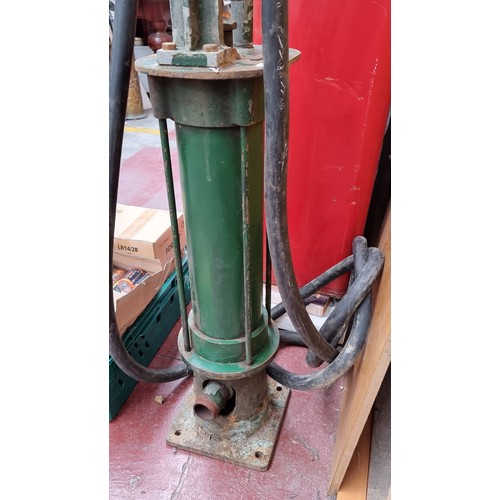 253 - Star Lot : A Fabulous Vintage EB standing pillar petrol pump. Model 1G-CC  Great looking piece.