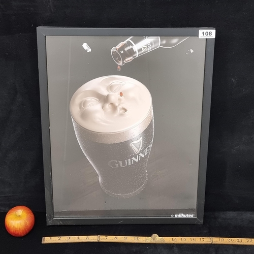 108 - Good sized print of an advertisement of a Guinness Draught, showing a thirsty Pint.