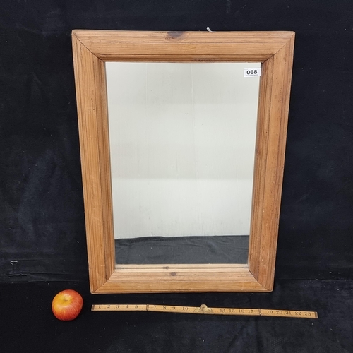 68 - Good size, heavy contemporary mirror. Nice, quality item.