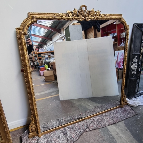 71 - Star Lot: Stunning, very large Georgian over mantle mirror with heavy wooden back, lovely gilt frame... 