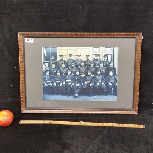 86 - Print of an antique photograph depicting men in uniform with a wonderful range of beards and moustac... 