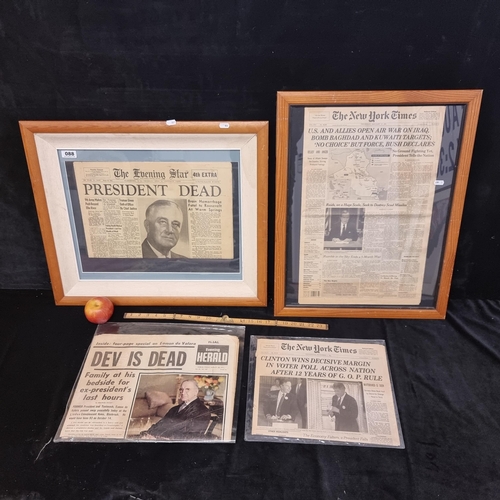 88 - Collection of four historically significant Newspapers including The New York Times, 1992 