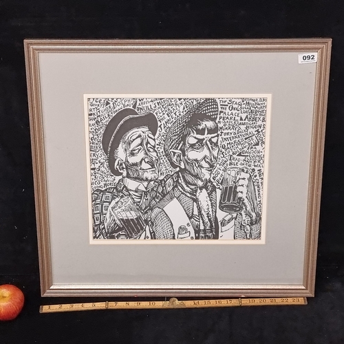 92 - Large, high quality print of a Harry Kernoff woodcut.