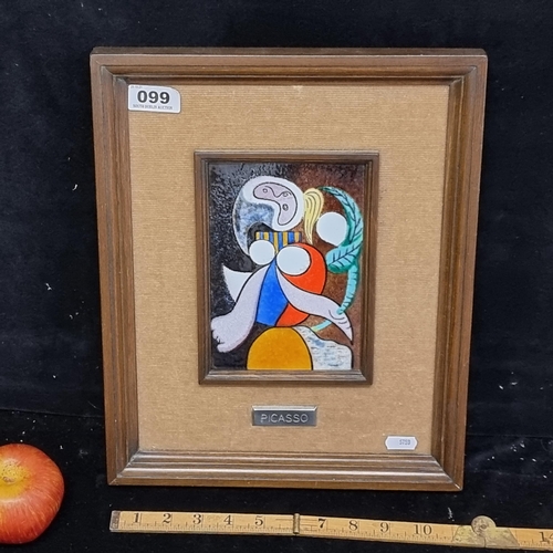 99 - Star Lot : Important original Ceramic rendition of Picasso's 'Femme a la Fleur' (Woman with a Flower... 