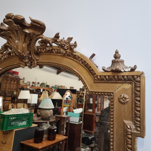 69 - Star Lot: Stunning, very large Georgian over mantle mirror with heavy wooden back, lovely gilt frame... 