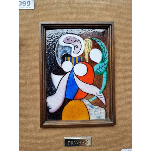 99 - Star Lot : Important original Ceramic rendition of Picasso's 'Femme a la Fleur' (Woman with a Flower... 