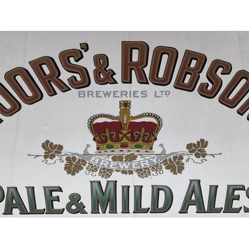 107 - Very large, 100% original mirror sign for Moors' & Robinson's Pale & Mild Ales. Bottom of image read... 