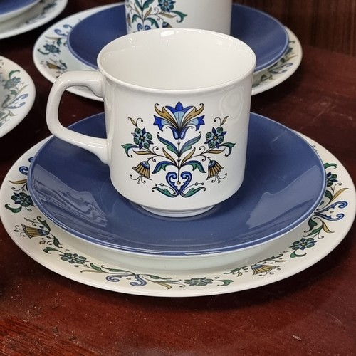 562 - 20 pieces of J&G Meakin England Ironstone China decorated with lovely blue folk style floral pattern... 