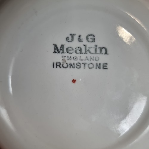 562 - 20 pieces of J&G Meakin England Ironstone China decorated with lovely blue folk style floral pattern... 