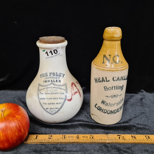 110 - Two antique ceramic items, including a 