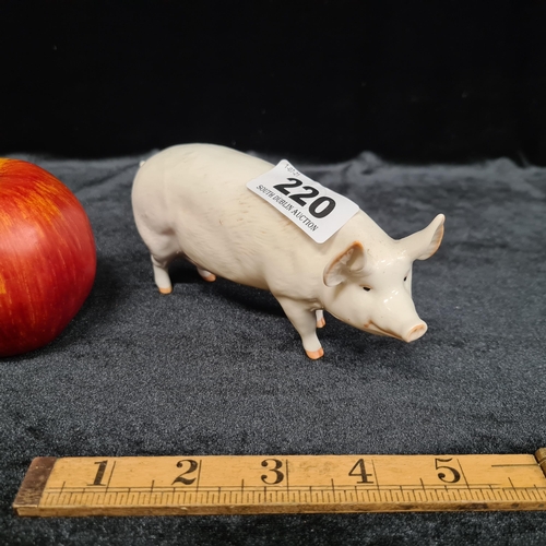 220 - Beswick England porcelain figure of a sow (model 29). In good condition.