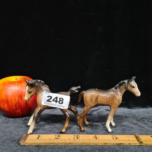 248 - Pair of vintage cute Beswick foal figures. In Very good condition.