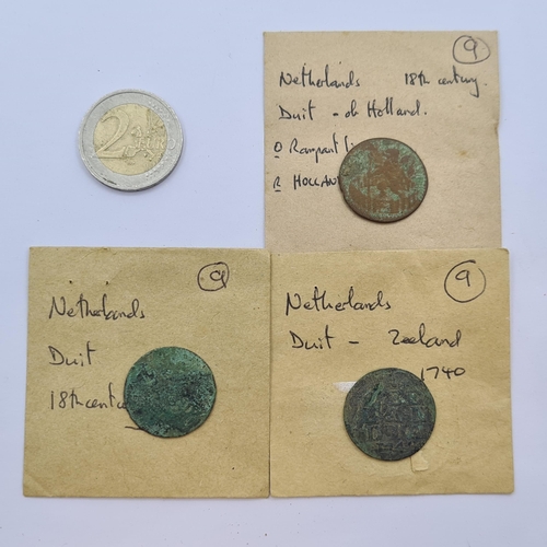 35 - A collection of three Dutch 18th century coins including very rare examples. From a lifetime collect... 