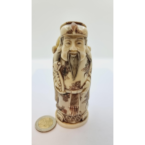 764 - Japanese Figure of a bearded gentleman signed to the base. 5